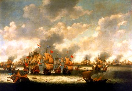 Pieter Cornelisz. van Soest (active 1642-1667) - The Four Days Fight, 1–4 June 1666 - BHC0284 - Royal Museums Greenwich