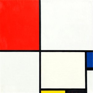 Piet Mondrian - Composition No. III, with red, blue, yellow and black, 1929. Free illustration for personal and commercial use.