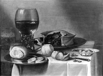 Pieter Claesz. - Ontbijt - SA 504 - Amsterdam Museum. Free illustration for personal and commercial use.