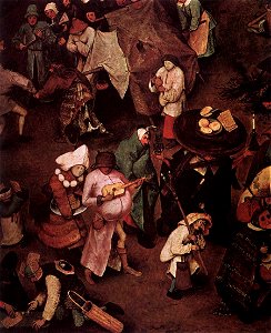 Pieter Bruegel the Elder - The Fight between Carnival and Lent (detail) - WGA3376