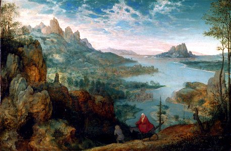 Pieter Bruegel der Ältere - Landschaft mit der Flucht nach Ägypten. Free illustration for personal and commercial use.