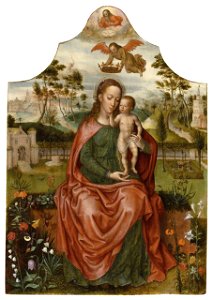 Pieter Claeissens (II) - The Virgin and Child in a garden