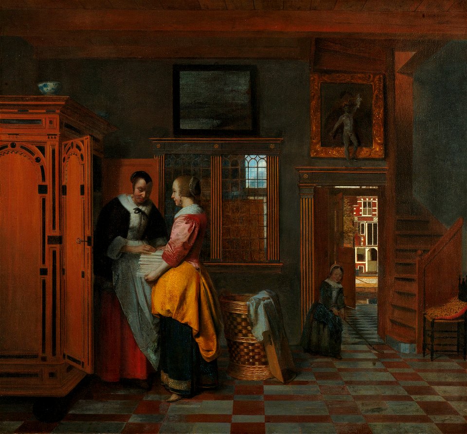 Pieter de Hooch - At the Linen Closet