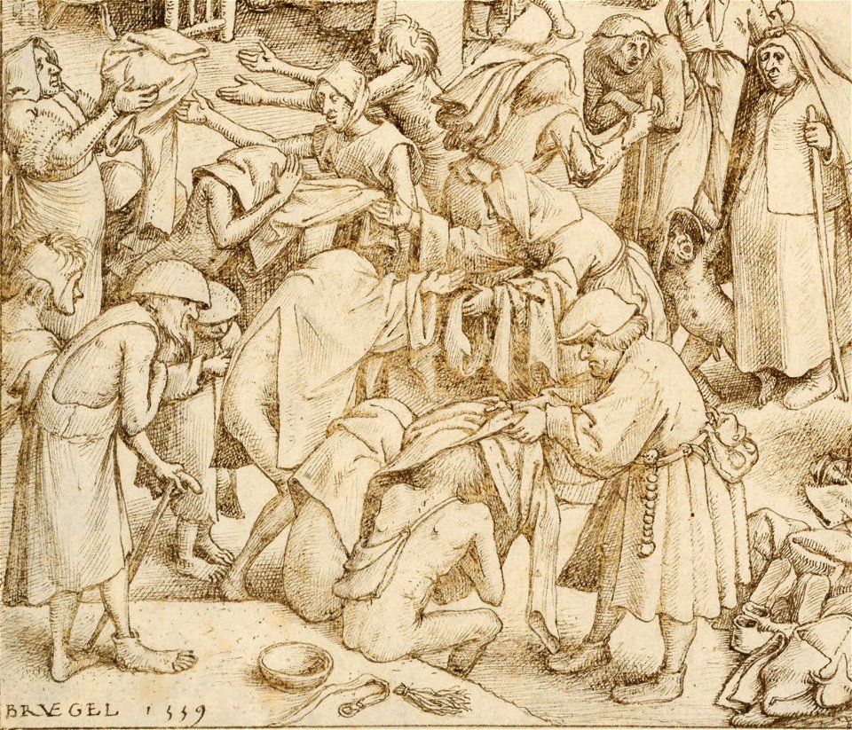 Pieter Bruegel the Elder Clothe the Naked The Seven Acts of Mercy 1559