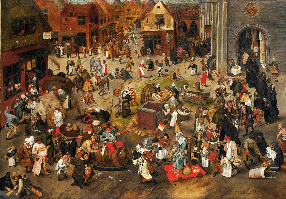 Pieter Brueghel the Younger - the Fight Between Carnival and Lent - copy sold by Christie's, December 6th, 2011