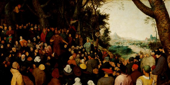 Pieter Bruegel the Elder St John the Baptist preaching 1566 detail. Free illustration for personal and commercial use.