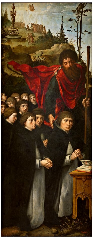 Pieter Coecke van Aelst - James the Greater with Worshipers
