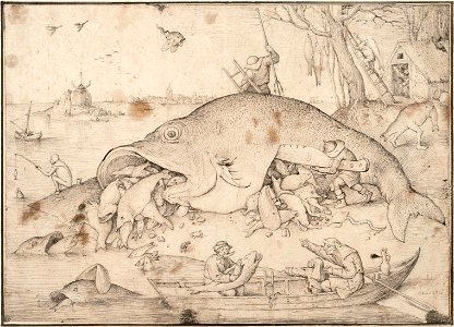 Pieter Bruegel the Elder - Big Fish Eat Little Fish, 1556 - Google Art Project