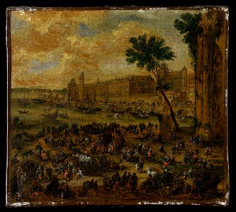 Pieter Casteels - Le Louvre et la Galerie du bord de l'eau, vus du Pont-Neuf, vers 1650 - P776 - Musée Carnavalet