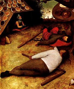 Pieter Bruegel the Elder - The Land of Cockaigne (detail) - WGA3509