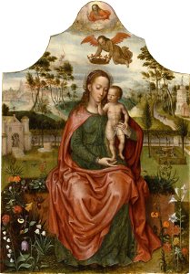 Pieter Claeissens II - The Virgin and Child in a garden