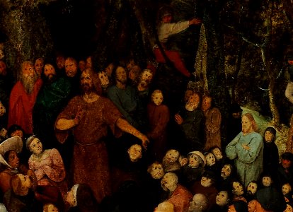 Pieter Bruegel the Elder - The Sermon of Saint John the Baptist - Google Art Project (cropped). Free illustration for personal and commercial use.