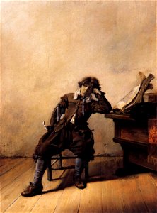 Pieter Codde - Young Scholar in His Study - Melancholy - WGA05115