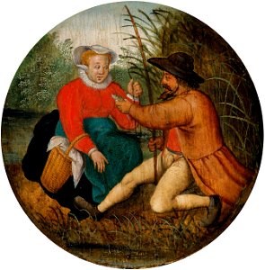 Pieter Brueghel II Couple Fishing