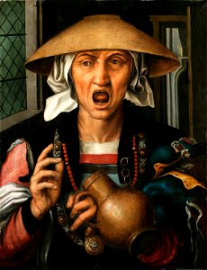 Pieter Huys - Woman Enraged. Free illustration for personal and commercial use.