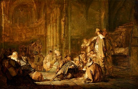 Pieter Codde Kircheninterieur mit Kartenspielern