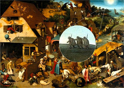 Pieter Bruegel the Elder - Netherlandish Proverbs - detail of blind men