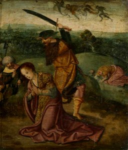 Pieter Coecke van Aelst the elder (1502-1550) (follower of) - The Oxburgh Retable, The Martyrdom of Saint Barbara - 1209874.9 - National Trust