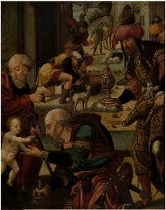 Pieter Coecke van Aelst - Adoration of the Magi. Free illustration for personal and commercial use.