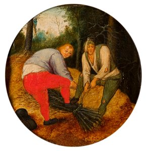 Pieter Brueghel de Jonge - Twee mannen binden takken samen - 0059 - Rijksmuseum Twenthe