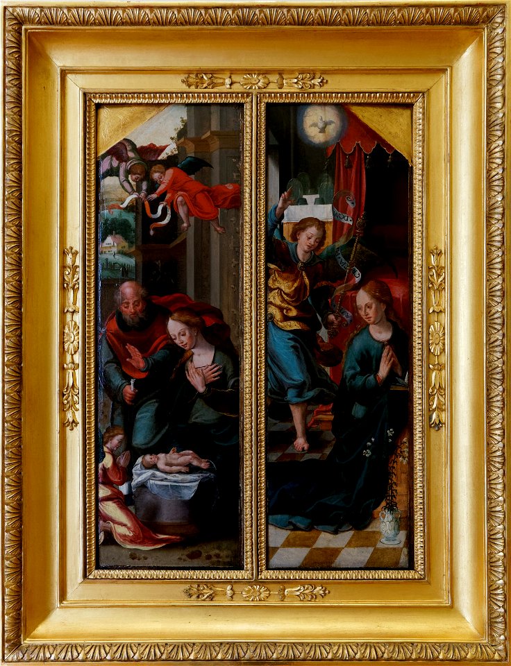 Pieter Coecke van Aelst - l'Annonciation et la Nativité