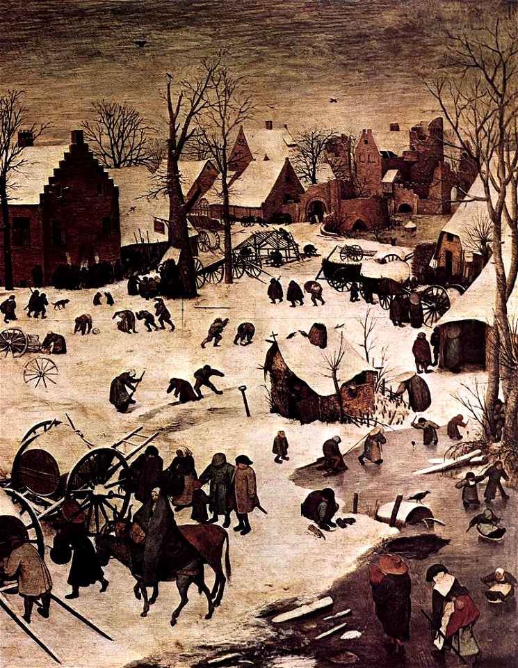 Pieter Bruegel the Elder - The Census at Bethlehem (detail) - WGA03380
