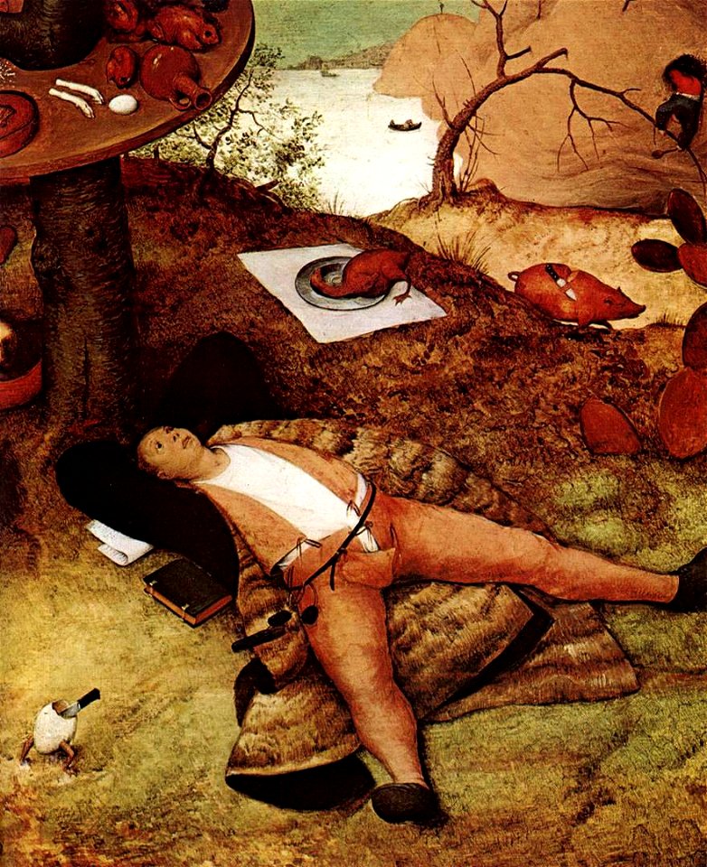 Pieter Bruegel the Elder - The Land of Cockaigne (detail) - WGA3508