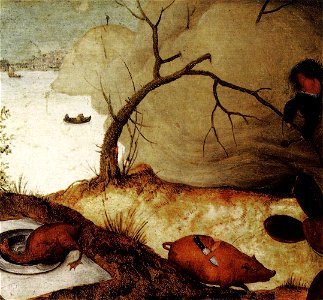 Pieter Bruegel the Elder - The Land of Cockaigne (detail) - WGA3510
