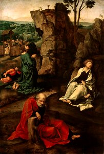 Pieter Coecke van Aelst - Agony in the Garden - WGA5120. Free illustration for personal and commercial use.