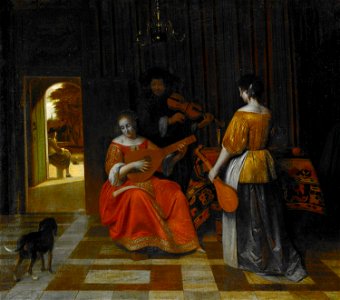 Pieter de Hooch (Rotterdam 1629-Amsterdam 1684) - The Music Party - RCIN 403028 - Royal Collection