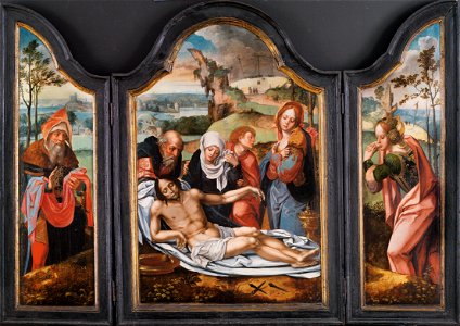 Pieter Coecke - Lamentation over the Dead Christ - Google Art Project. Free illustration for personal and commercial use.
