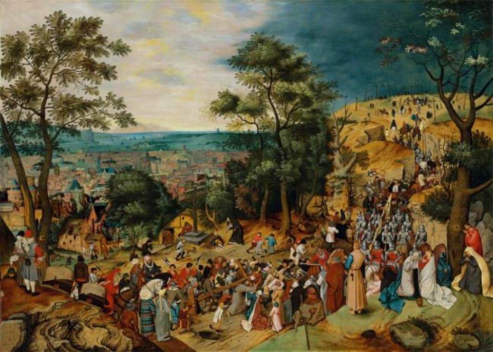 Pieter Brueghel (II) - Christus draagt zijn kruis op weg naar de ...