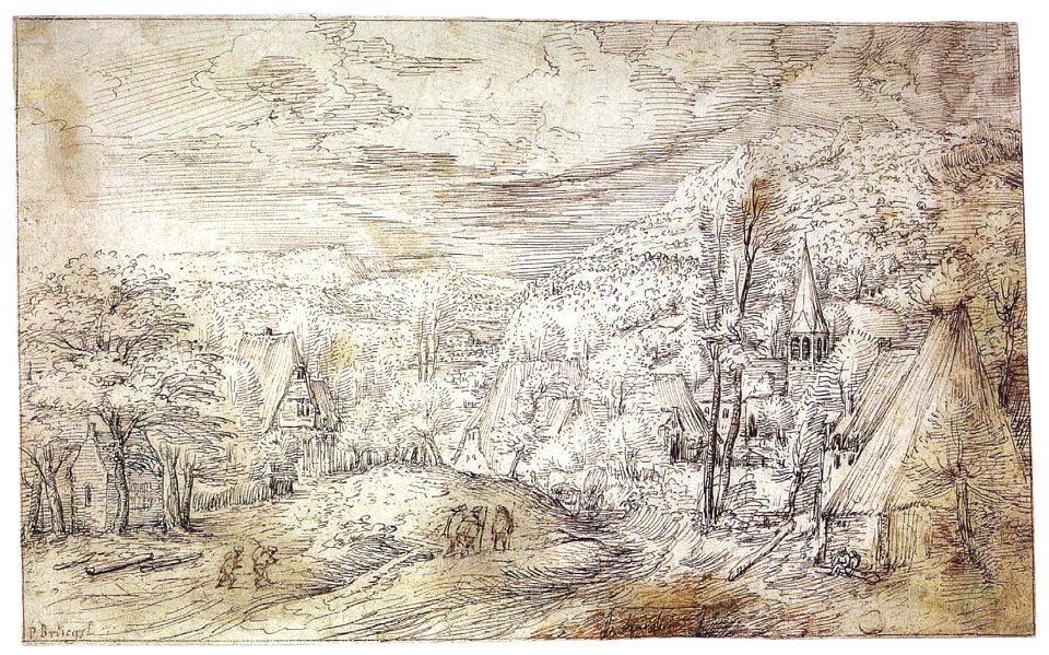 Pieter Bruegel the Elder - Path through a Village - ca. 1552