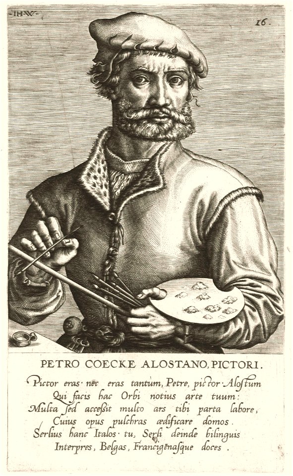 Pieter Coecke van Aelst by Jan Wierix (attr.), 1572