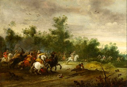 Pieter Meulener - Cavalry skirmish