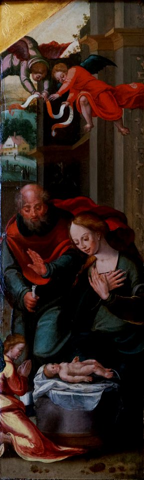 Pieter Coecke van Aelst - partie gauche du dyptique l'Annonciation et la Nativité