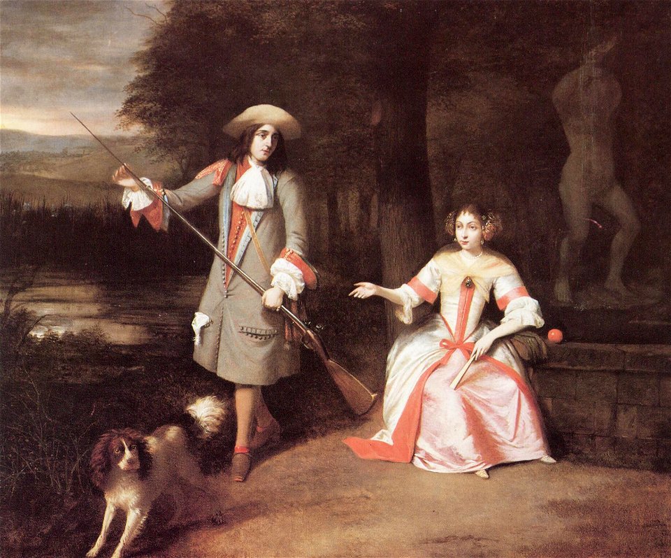 Pieter de Hooch - Portrait of an unknown man and woman