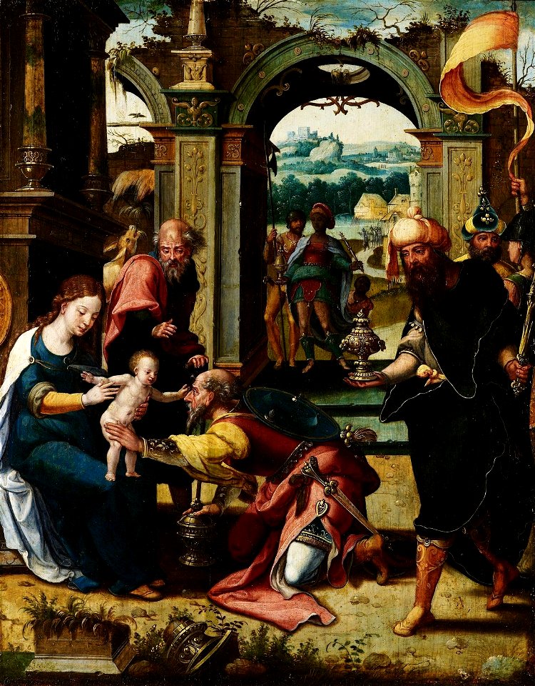 Pieter Coeck van Aelst (1502-50) - The Adoration of the Kings - RCIN 405784 - Royal Collection