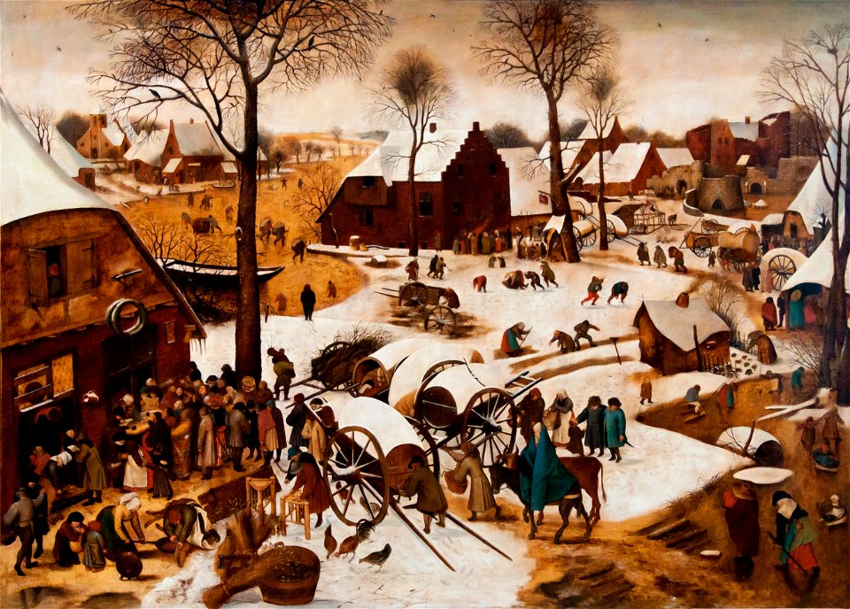 Pieter Brueghel de Jonge (1564of65-1638) - De volkstelling te Bethlehem (1610) - KMSK Brussel 25-02-2011 12-17-45