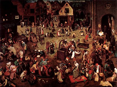 Pieter Bruegel the Elder - The Fight between Carnival and Lent - WGA3373