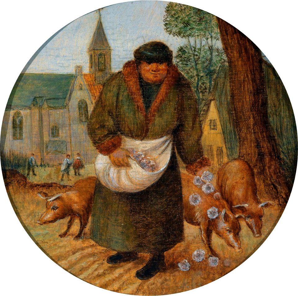 Pieter Brueghel de Jonge - Parels voor de zwijnen