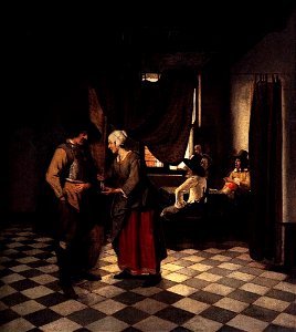 Pieter de Hooch - Paying the Hostess