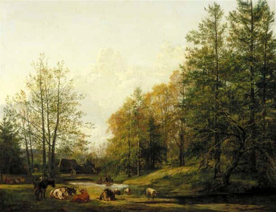 Pieter Gerardus van Os - Landschap met bomen en vee - 2189 (OK) - Museum Boijmans Van Beuningen