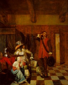 Pieter de Hooch - Bringer of Bad News - Google Art Project. Free illustration for personal and commercial use.