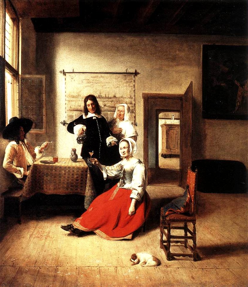 Pieter de Hooch - Young Woman Drinking - WGA11692