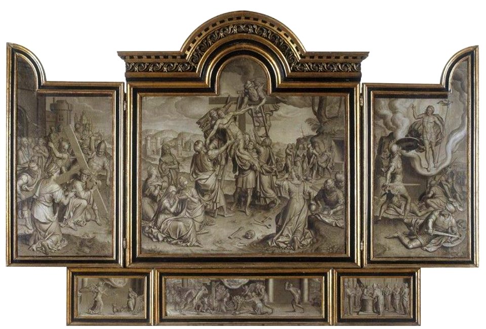 Pieter Pourbus - Triptych of the descent from the cross