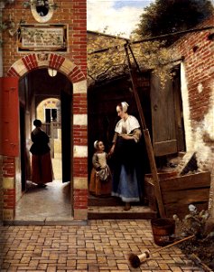Pieter de Hooch - The Courtyard of a House in Delft - WGA11687