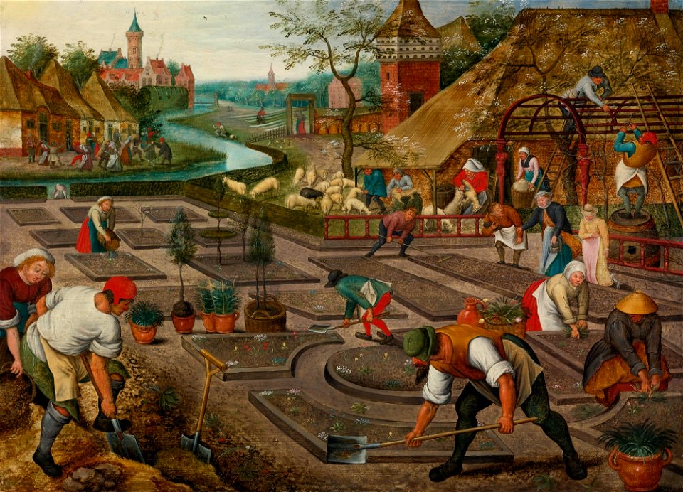 Pieter Brueghel the Younger, Spring, oil on panel, Sotheby's