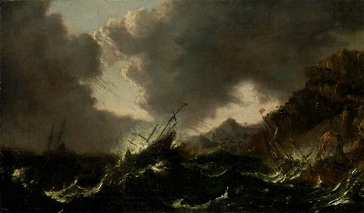 Pieter Mulier d. J., gen. Cavaliere Tempesta - Ein Seesturm mit Schiffen - GG 5650 - Kunsthistorisches Museum