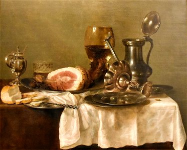 Pieter Claesz. (1596of1597-1660) Stilleven - La Boverie Luik 23-08-2018. Free illustration for personal and commercial use.